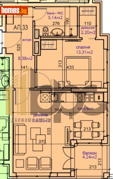 Двустаен, 83m² - Кв. Карпузица, София - Апартамент за продажба - Би Пи Си - 121276339