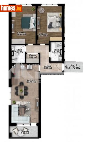 Тристаен, 121m² - Кв. Беломорски, Пловдив - Апартамент за продажба - Avenue Real Estate - 121284217