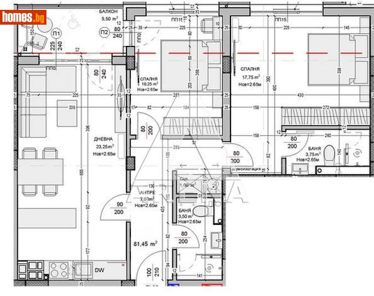 Тристаен, 95m² - Кв. Остромила, Пловдив - Апартамент за продажба - Арена имот  - 121286065