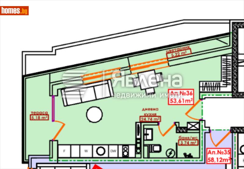 Едностаен, 54m² - Жк. Меден Рудник, Бургас - Апартамент за продажба - ЯВЛЕНА - 121295159
