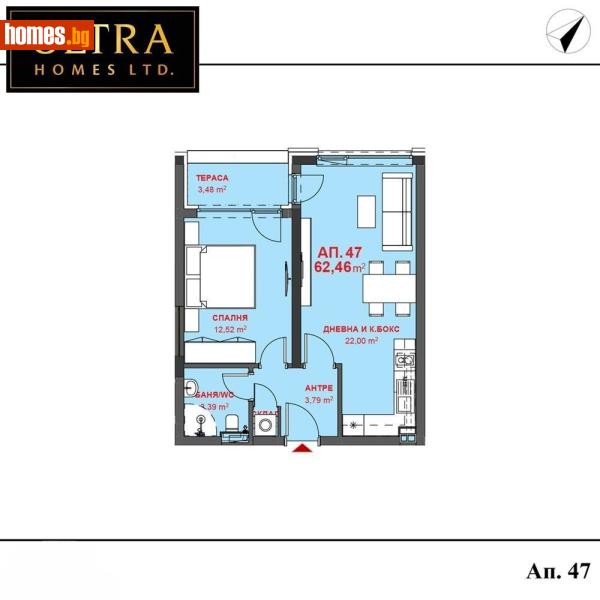 Едностаен, 40m² - Жк. Меден Рудник, Бургас - Апартамент за продажба - Ултра Хоумс ООД - 121298789