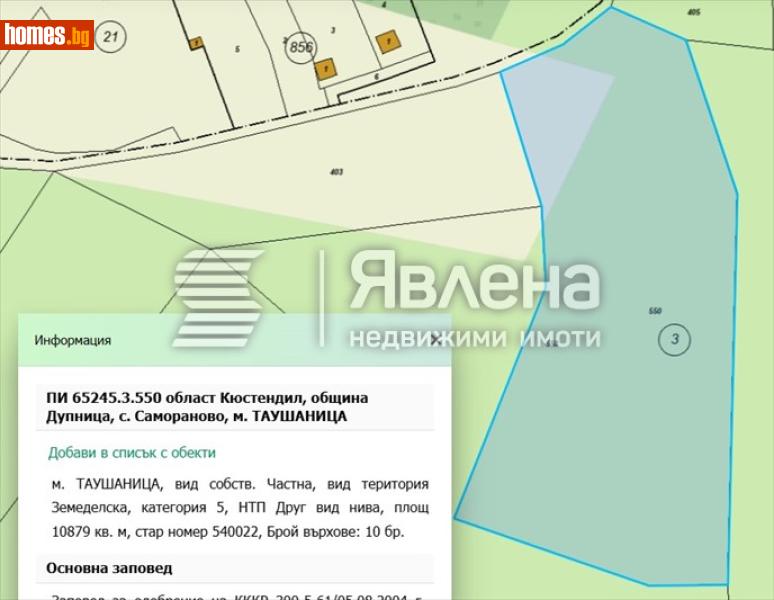 Парцел, 10879m² - Гр.Дупница, Кюстендил - Парцел за продажба - ЯВЛЕНА - 121313264