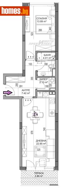 Двустаен, 78m² - Кв. Кършияка, Пловдив - Апартамент за продажба - Превилекс имоти ЕООД - 121313680