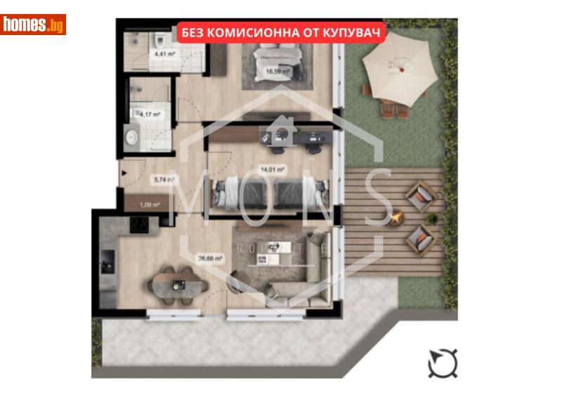 Тристаен, 144m² - Жк. Дружба 1, София - Апартамент за продажба - МОНС ПРОПЪРТИС - 121324274