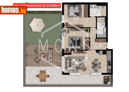 Тристаен, 205m² - Апартамент за продажба - 121324277