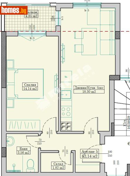 Двустаен, 62m² - Жк. Младост, Варна - Апартамент за продажба - МИРЕЛА - 121325612