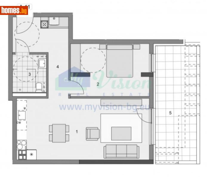 Двустаен, 102m² - Кв. Манастирски Ливади, София - Апартамент за продажба - Myvision Real Estate - 121338404