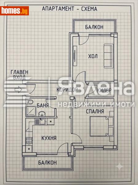 Двустаен, 65m² - Жк. Люлин 6, София - Апартамент за продажба - ЯВЛЕНА - 121345461
