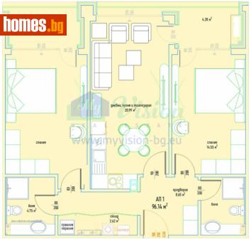 Тристаен, 118m² - Апартамент за продажба - 121347437