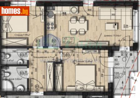 Тристаен, 101m² - Апартамент за продажба - 121347460