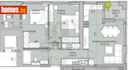 Тристаен, 113m² - Апартамент за продажба - 121347506
