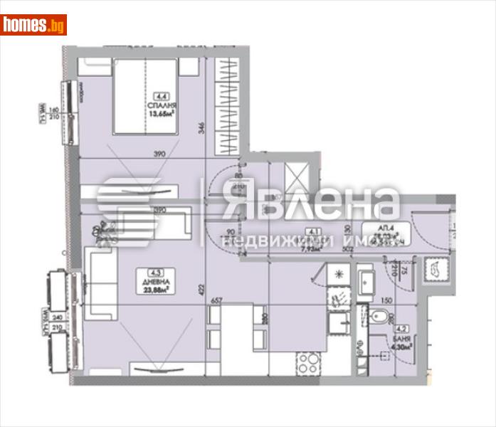 Двустаен, 67m² - Жк. Люлин 9, София - Апартамент за продажба - ЯВЛЕНА - 121365338