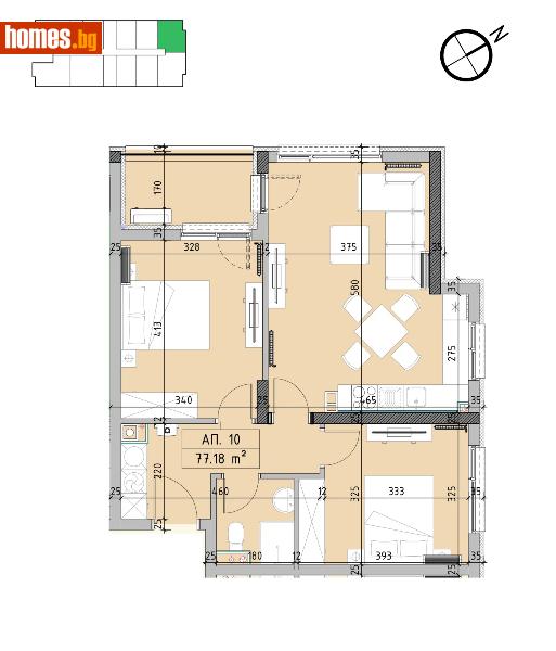 Тристаен, 90m² - Кв. Малинова Долина, София - Апартамент за продажба - Пакс Естейтс - 121385828