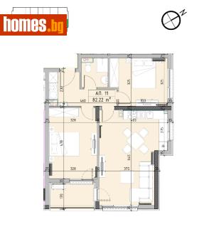 Тристаен, 96m² - Апартамент за продажба - 121385831