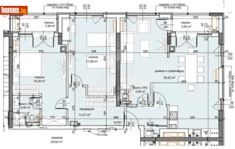 Тристаен, 140m² - Жк. Тракия, Пловдив - Апартамент за продажба - Ейч Ти Ем Пропъртис Груп ЕООД - 121397419