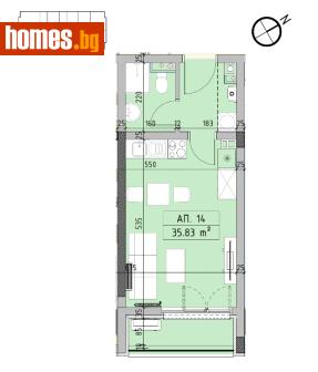 Едностаен, 42m² - Апартамент за продажба - 121402184