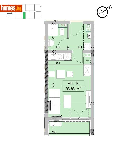 Едностаен, 42m² - Кв. Малинова Долина, София - Апартамент за продажба - Пакс Естейтс - 121402184