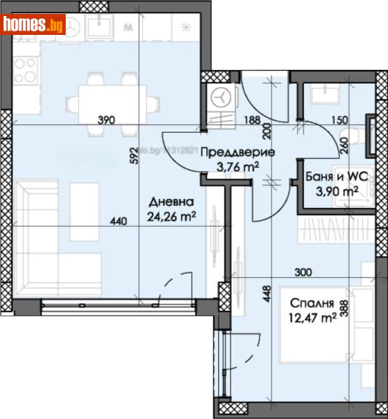 Двустаен, 61m² - Жк. Тракия, Пловдив - Апартамент за продажба - Deluxe Homes - 121402256