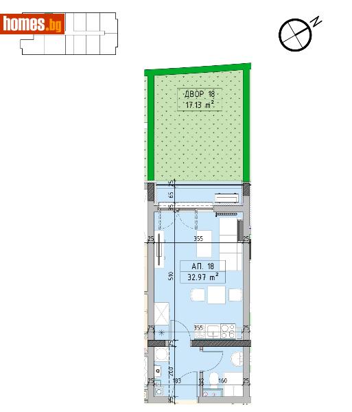 Едностаен, 37m² - Кв. Малинова Долина, София - Апартамент за продажба - Пакс Естейтс - 121402266