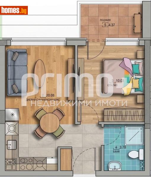 Двустаен, 50m² - Кв. Малинова Долина, София - Апартамент за продажба - Примо Плюс - 121403787