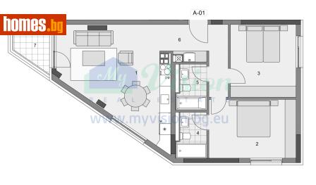 Тристаен, 115m² - Апартамент за продажба - 121428535