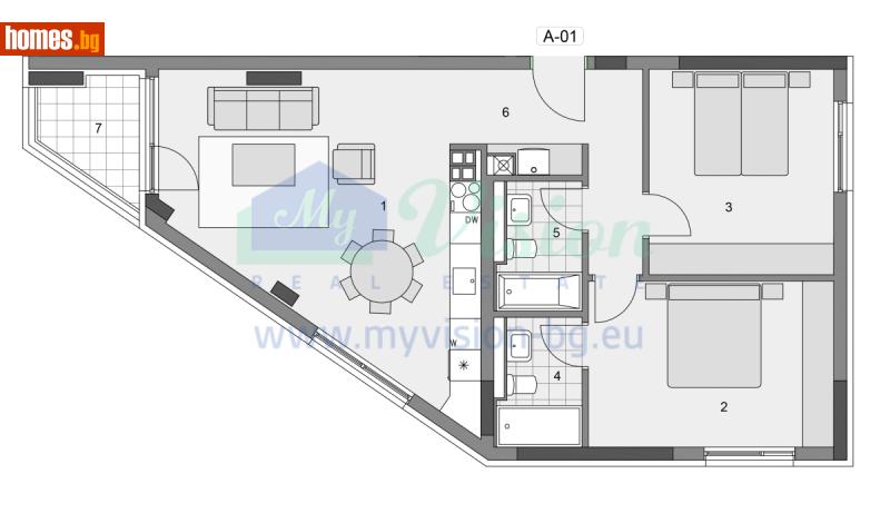 Тристаен, 115m² - Кв. Манастирски Ливади, София - Апартамент за продажба - Myvision Real Estate - 121428535