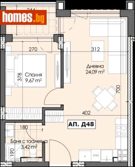 Двустаен, 56m² - Апартамент за продажба - 121429707