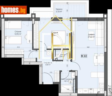 Тристаен, 105m² - Апартамент за продажба - 121429762