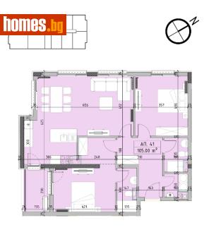 Тристаен, 123m² - Апартамент за продажба - 121429887