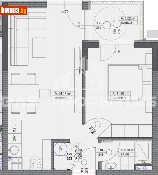 Двустаен, 64m² - Жк. Надежда 3, София - Апартамент за продажба - BasProperties - 121442942