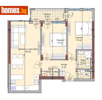 Тристаен, 103m² - Апартамент за продажба - 121445902