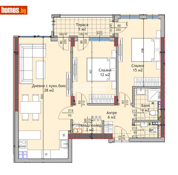 Тристаен, 103m² - Жк. Тракия, Пловдив - Апартамент за продажба - КОНДОР НЕДВИЖИМИ ИМОТИ - 121445902