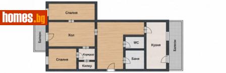 Тристаен, 75m² - Апартамент за продажба - 121455348