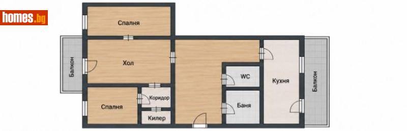 Тристаен, 75m² - Жк. Гоце Делчев, София - Апартамент за продажба - Абела - 121455348