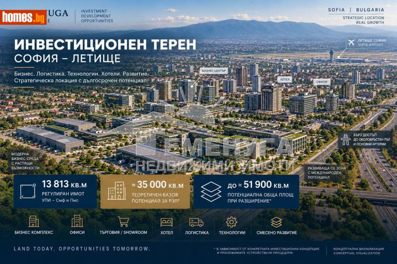 Парцел, 13813m² -  Аерогара, София - Парцел за продажба - Агенция Теменуга - 121465939