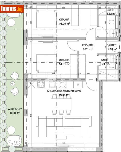 Тристаен, 114m² - Кв. Бояна, София - Апартамент за продажба - МИРЕЛА - 121495571