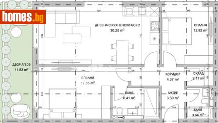 Тристаен, 113m² - Апартамент за продажба - 121495572