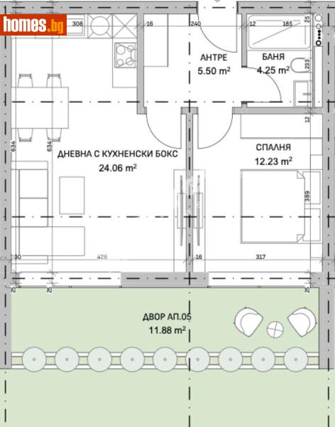 Двустаен, 64m² - Кв. Бояна, София - Апартамент за продажба - МИРЕЛА - 121495573