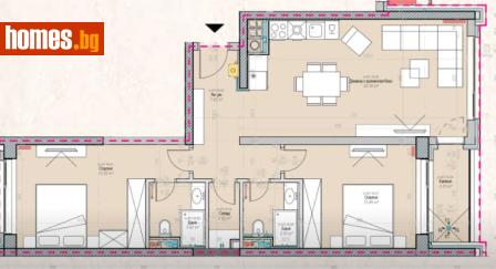 Тристаен, 119m² - Апартамент за продажба - 121559565