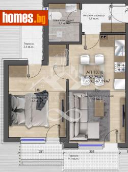 Двустаен, 68m² - Апартамент за продажба - 121590253