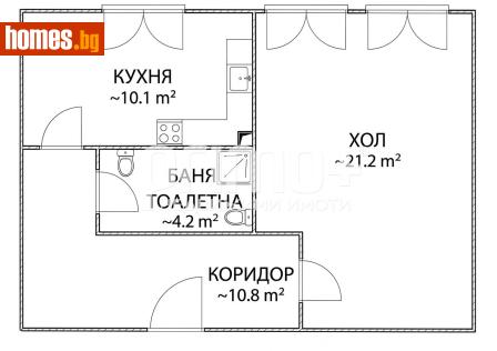 Едностаен, 46m² - Апартамент за продажба - 121597485
